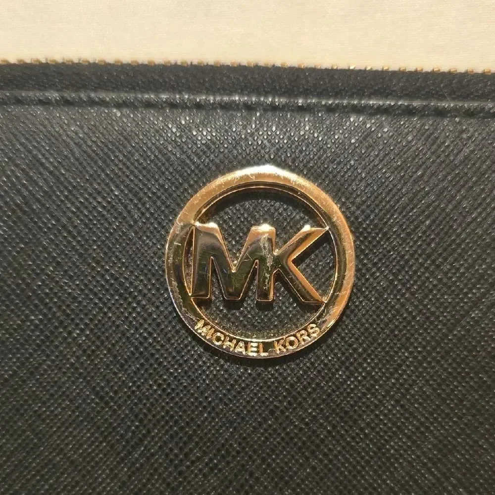 Michael Kors Black Wallet with Gold Logo